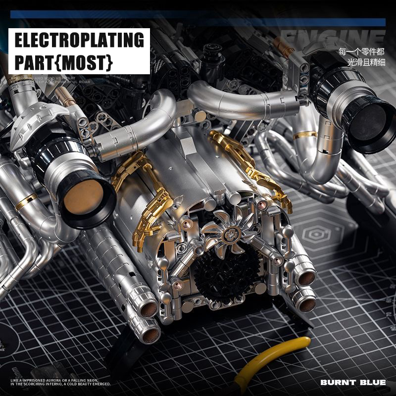 مجموعة مكعبات بناء محرك MOC Su - مراجعة Model Kit Engine وسعره