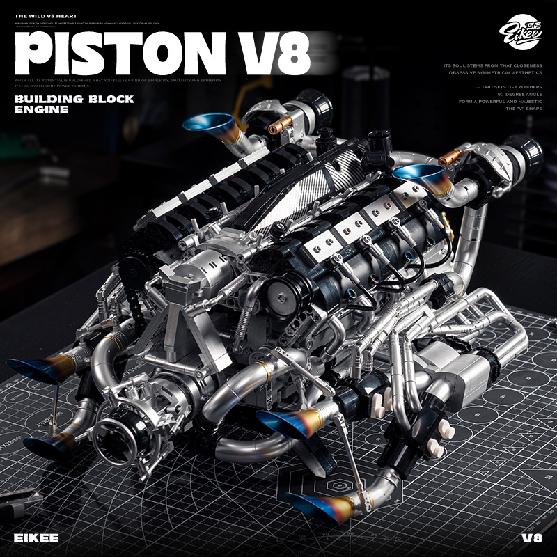 مجموعة بناء نموذج محرك V8 لسيا - مراجعة Model Kit Engine وسعره