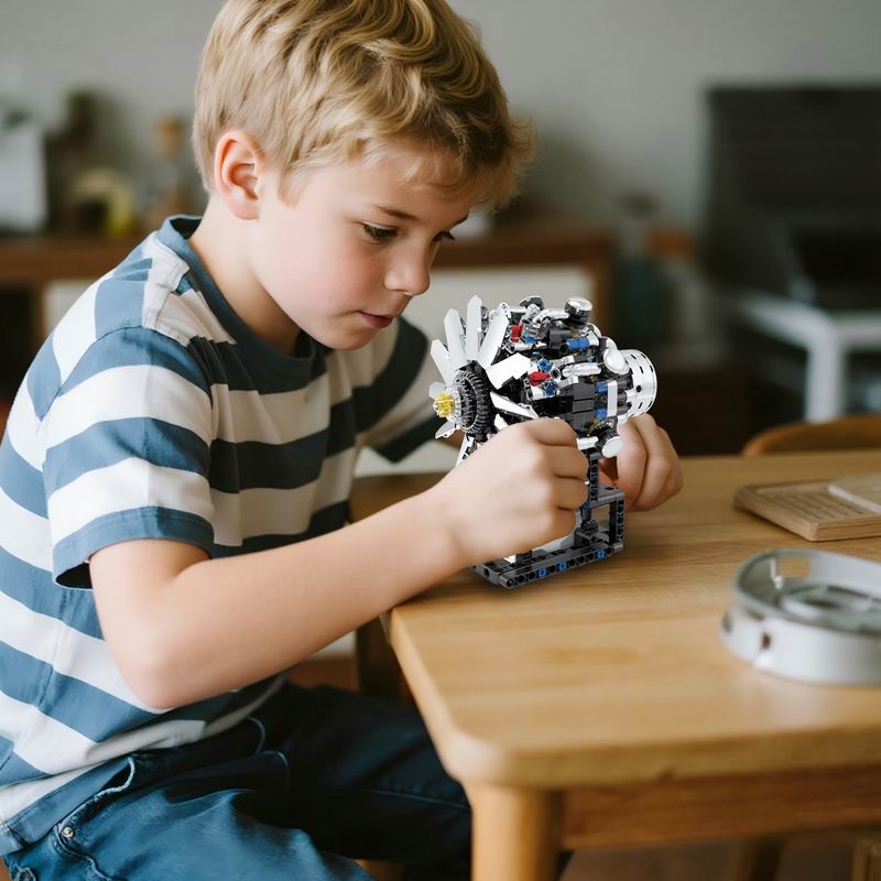 نموذج محرك طيران G8910 V8 مكون - مراجعة Model Kit Engine وسعره