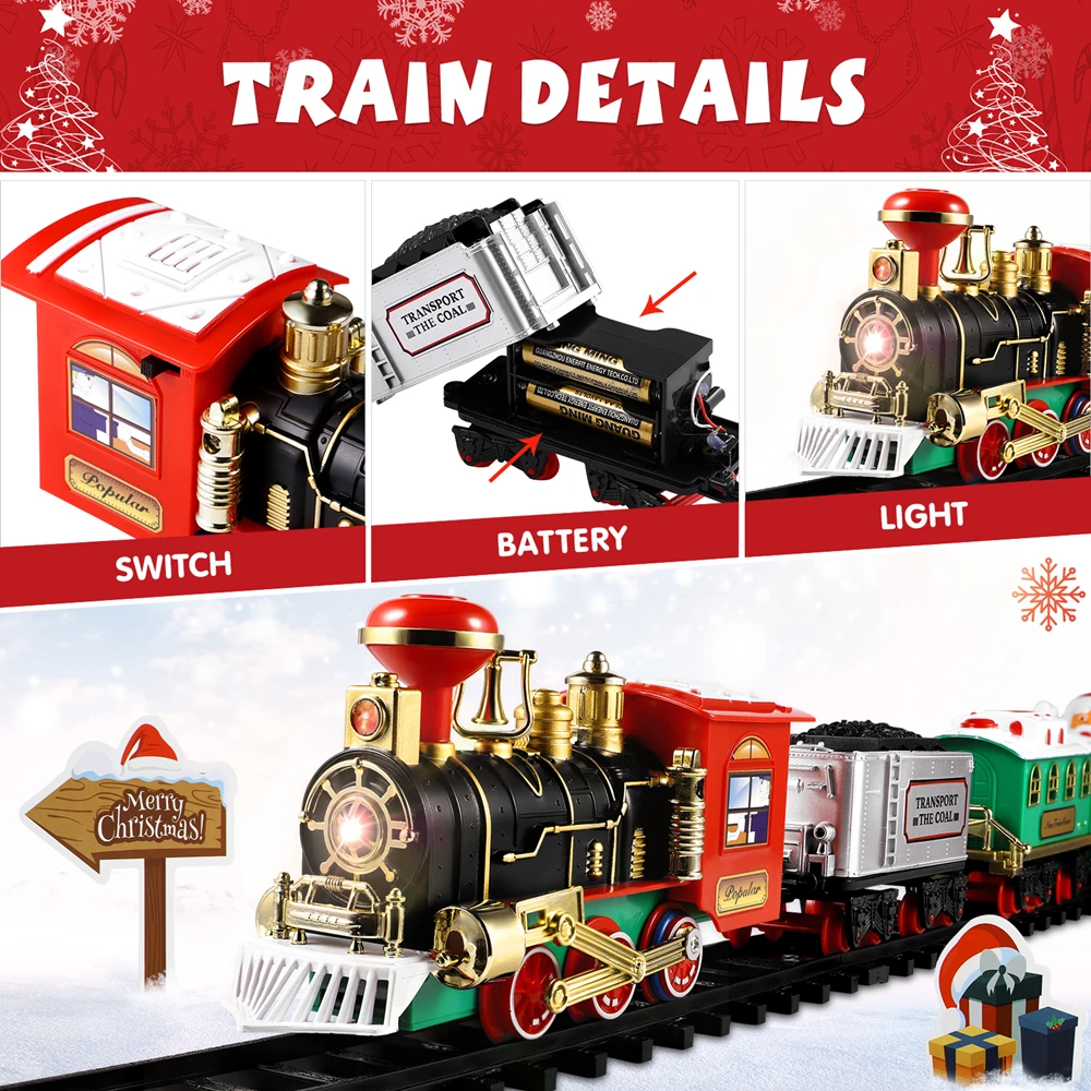 عيد الميلاد احتفالي قطار قاطرة - مراجعة Model Kit Train وسعره