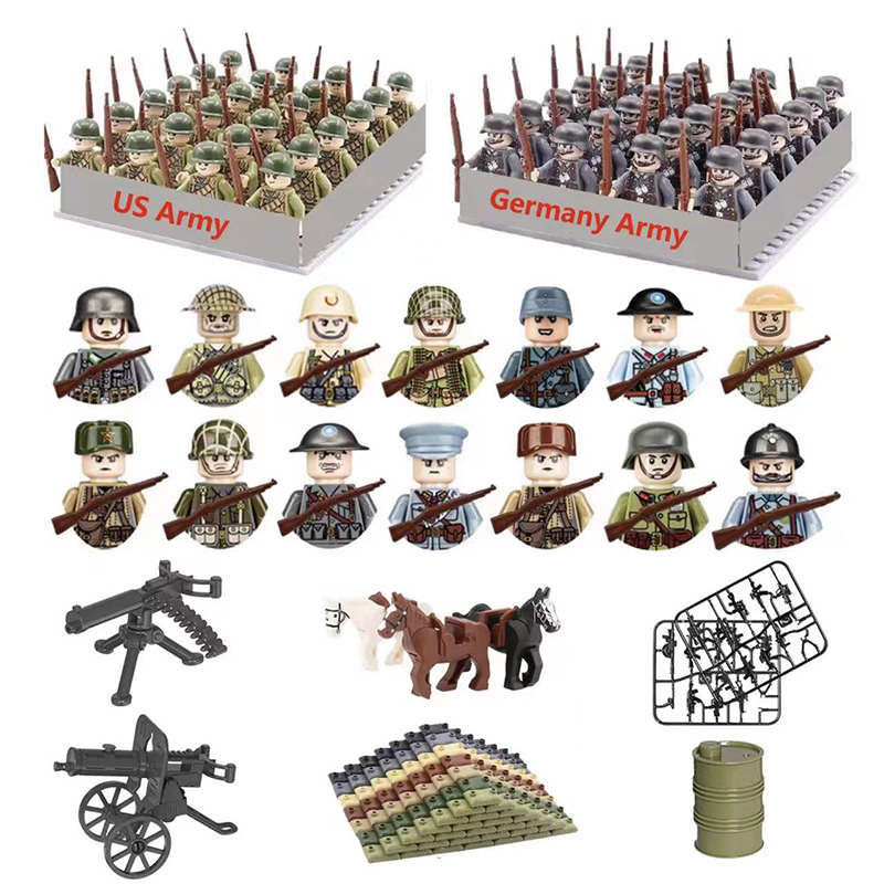 24 قطعة/دفعة WW2 شخصية عسكرية  - مراجعة Model Kit Ww2 وسعره