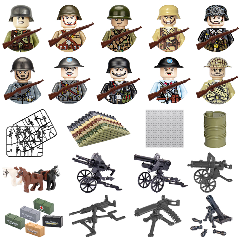 24 قطعة/دفعة WW2 شخصية عسكرية  - مراجعة Model Kit Ww2 وسعره